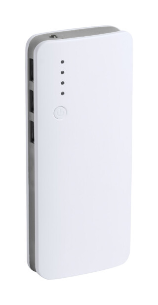 Powerbanka 10000mAh, bílá s šedým bokem