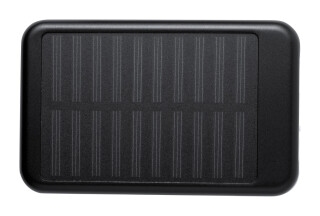 Powerbanka 4000mAh se solárním panelem, černá