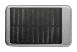 Powerbanka 4000mAh se solárním panelem, stříbrná