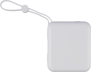 Powerbanka z recyklovaného ABS, bílá