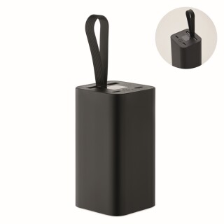 Powerbanka z recyklovaného hliníku 20.000 mAh, černá