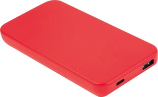Powerbanka z recyklovaného plastu 10000 mAh, červená