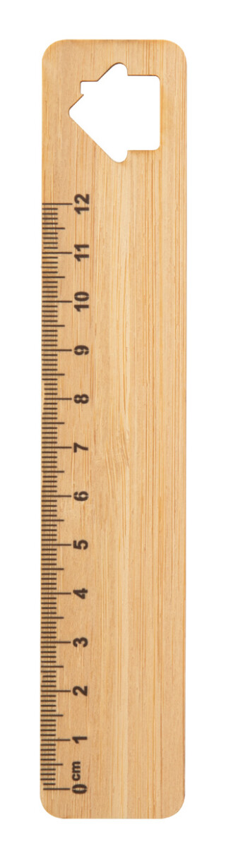 Pravítko 12cm, překližka, motiv domeček