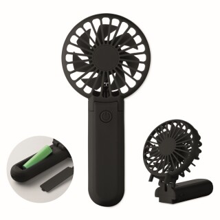 Přenosný skládací ventilátor, černá
