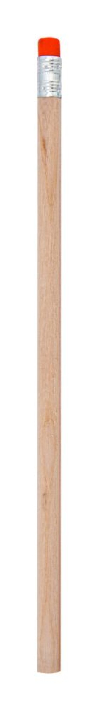 Přírodní dřevěná tužka s červenou gumou, neořezaná