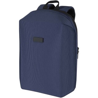 Recyklovaný batoh na notebook o velikosti 15” s ochranou proti krádeži, námořní modrá
