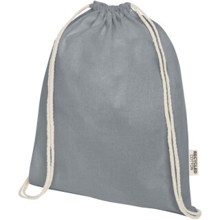 RecyklovanÝ bavlněný stahovací batoh 140g/m2, šedá