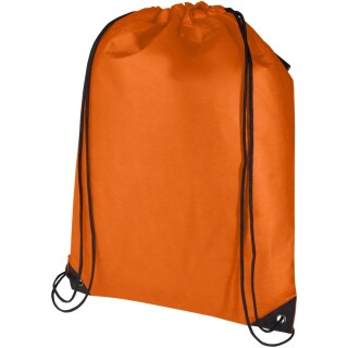 Recyklovaný netkaný stahovací batoh, oranžová