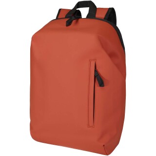 Rolovací batoh na notebook velikosti 15” z recyklovaného GRS, středně oranžová