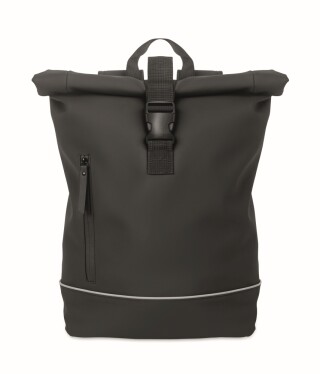 Rolovací PU batoh na notebook 15", černá