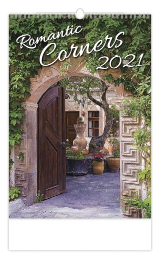 Romantic Corners 2027, nástěnný kalendář, prodloužená záda