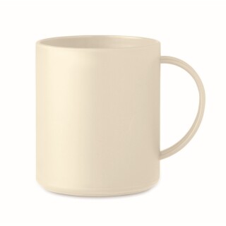 Rovný plastový hrnek, objem 300ml, béžová