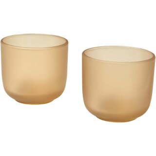 Sada 2 skleněných kelímků 200 ml, béžová