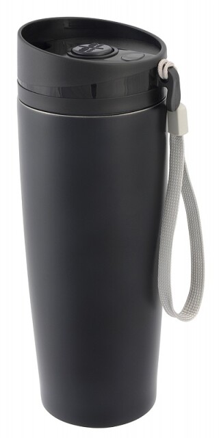 SAGVAN Termohrnek nerezový cestovní, 380 ml, černá