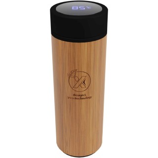 SCX.design D11 inteligentní bambusová láhev 500 ml, hnědá