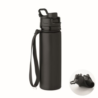 Silikonová sportovní láhev 500 ml, černá