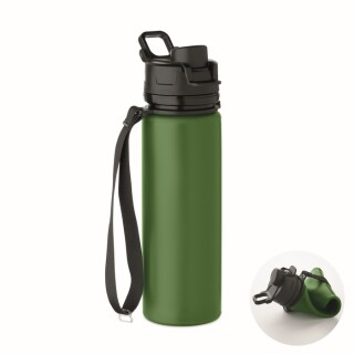 Silikonová sportovní láhev 500 ml,, tmavě zelená