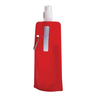 Skládací láhev na pití 400 ml, červená