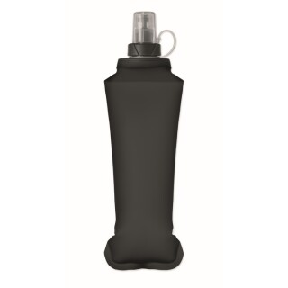 Skládací láhev na vodu 500 ml, černá