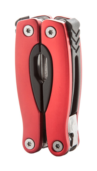 Skládací multitool, 12 funkcí, červená