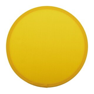 Skládací RPET polyesterové frisbee s pouzdrem, žlutá