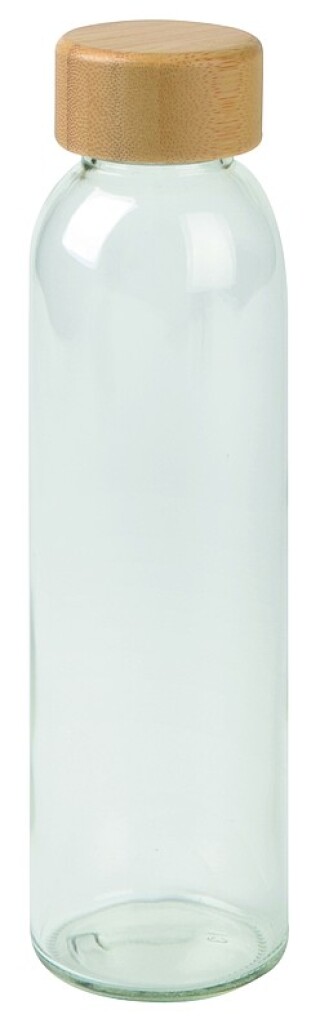 Skleněná láhev na pití s bambusovým víčkem, 500ml