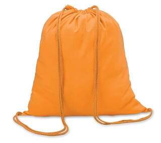 LIAM Bavlněný stahovací batoh, oranžový
