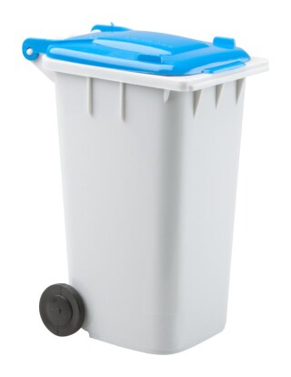 Stojánek na psací potřeby, ve tvaru popelnice, šedá