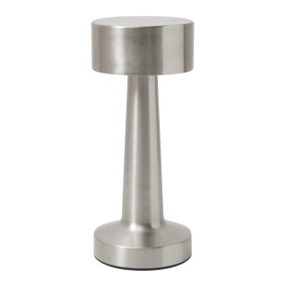 Stolní lampa z nerezové oceli, stříbrná