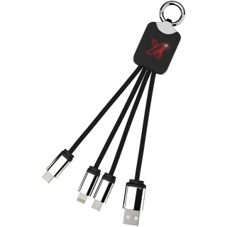 Světelný kabel se čtyřmi konektory SCX.design C15, černá/červená
