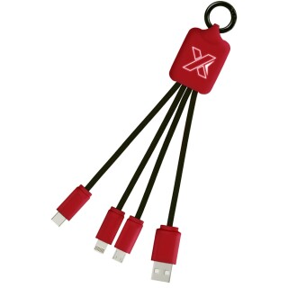 Světelný kabel se čtyřmi konektory SCX.design C15, červená