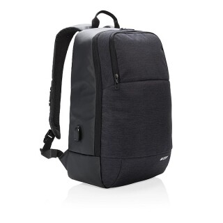 Taška na notebook, polyester 600D, 8l, šedo/černá