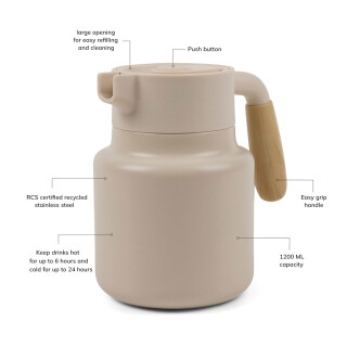 Termo džbán 1200ml, béžová