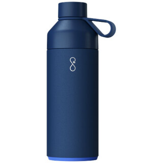 Termo láhev na pití, 1l, z recyklovaných materiálů, modrá