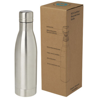 Termo láhev na pití, 500ml, z recyklované nerezové oceli, stříbrná