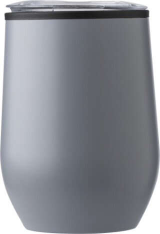 HEFROS Cestovní hrnek z nerezové oceli, 300 ml, šedá