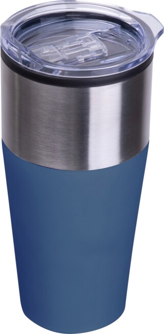 Termohrnek s plastovým vnitřkem 600 ml, tmavě modrá
