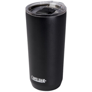 Termohrnek z nerezu s plastovým víčkem, 600ml, černý