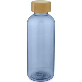 Transparentní láhev z recyklovaného plastu, 650ml, modrá
