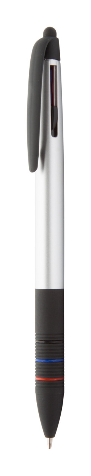 Tříbarevné kuličkové pero, stříbrné