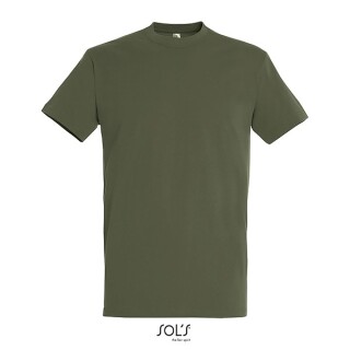 Tričko SOLS IMPERIAL MEN, vojenská zelená tmavá, XL