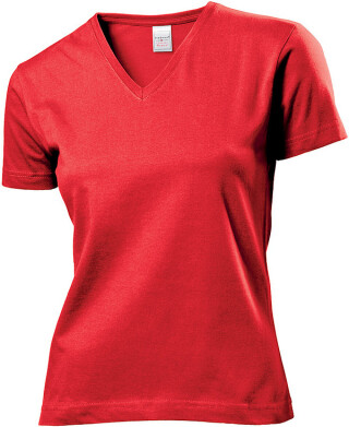 Tričko STEDMAN CLASSIC V-NECK WOMEN červená XL