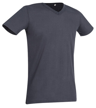 Tričko STEDMAN STARS BEN V-NECK středně šedá XXL