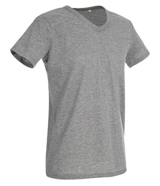 Tričko STEDMAN STARS BEN V-NECK tmavě šedý melír M