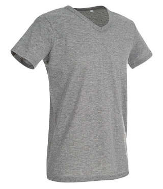 Tričko STEDMAN STARS BEN V-NECK tmavě šedý melír S