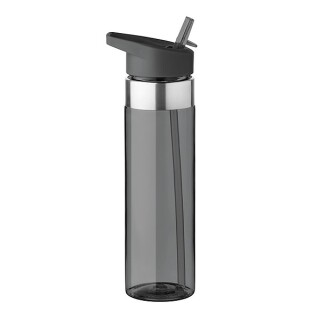 SAHRA Tritanová láhev na pití se silikonový kroužkem, 650 ml, šedá