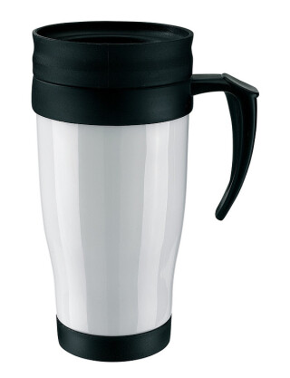 UNDO Plastový termohrnek bílý, 400 ml