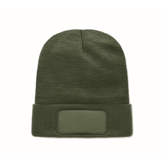 Unisex čepice z RPET, tmavě zelená