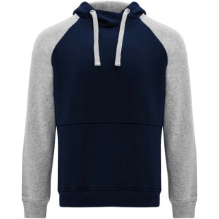 Unisex dvoubarevná mikina ROLY BADET, námořní modrá/šedá XS