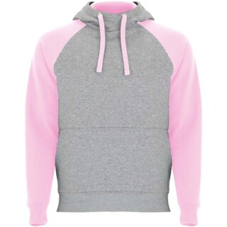Unisex dvoubarevná mikina ROLY BADET, šedá/růžová XS